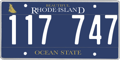 RI license plate 117747