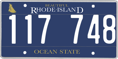 RI license plate 117748