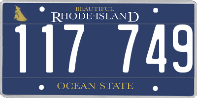 RI license plate 117749