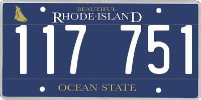RI license plate 117751