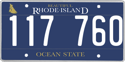 RI license plate 117760