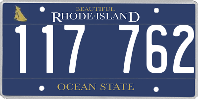RI license plate 117762