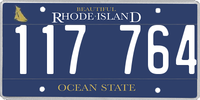 RI license plate 117764
