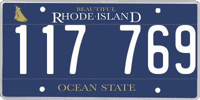 RI license plate 117769