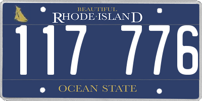 RI license plate 117776
