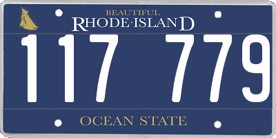 RI license plate 117779