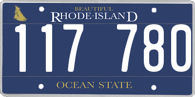 RI license plate 117780
