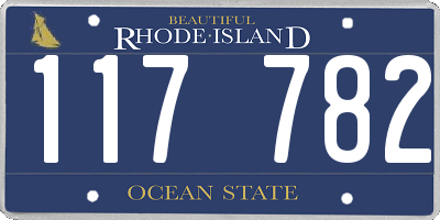 RI license plate 117782