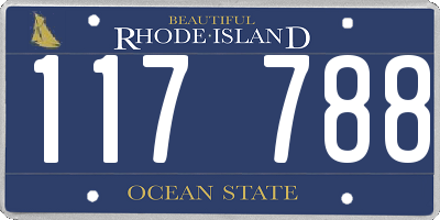 RI license plate 117788