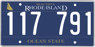 RI license plate 117791
