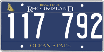 RI license plate 117792