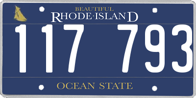 RI license plate 117793