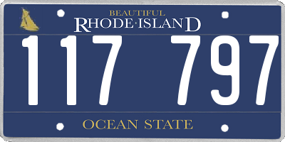 RI license plate 117797