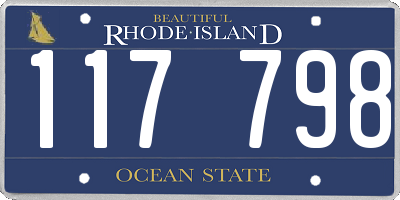 RI license plate 117798