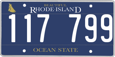RI license plate 117799