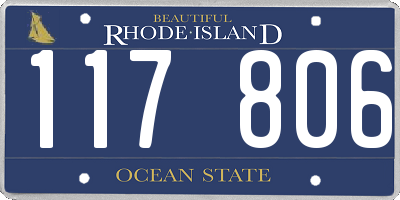 RI license plate 117806