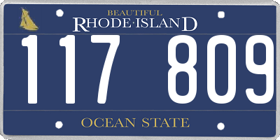 RI license plate 117809