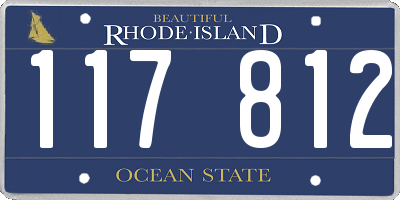 RI license plate 117812