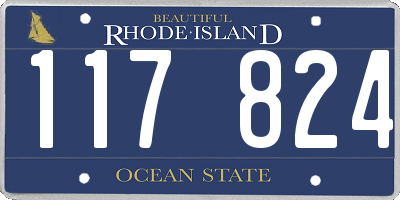 RI license plate 117824