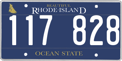 RI license plate 117828