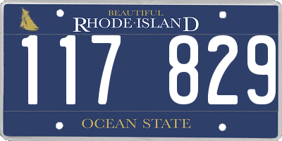 RI license plate 117829