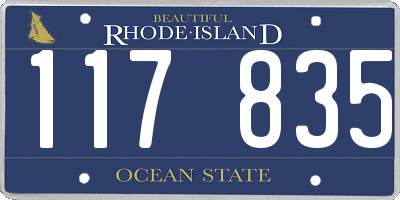RI license plate 117835