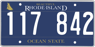 RI license plate 117842