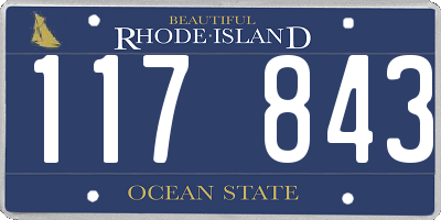 RI license plate 117843