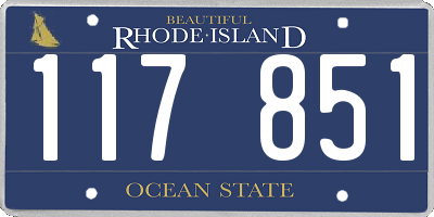 RI license plate 117851