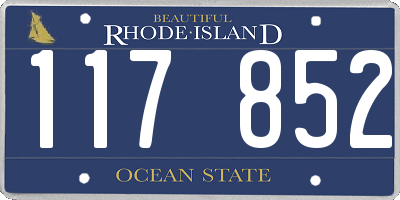 RI license plate 117852
