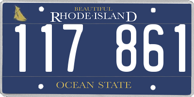 RI license plate 117861