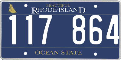 RI license plate 117864