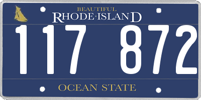 RI license plate 117872
