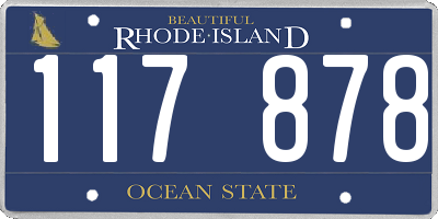 RI license plate 117878
