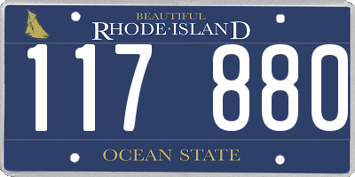 RI license plate 117880