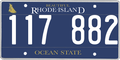 RI license plate 117882