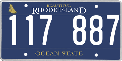 RI license plate 117887