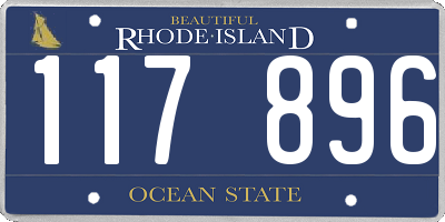 RI license plate 117896