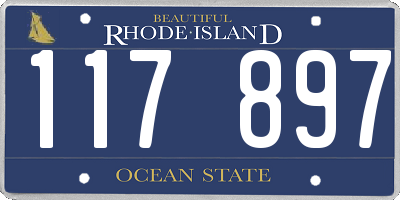 RI license plate 117897