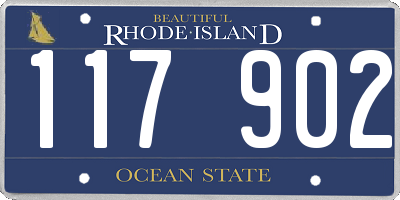 RI license plate 117902