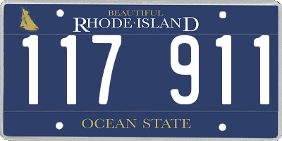 RI license plate 117911