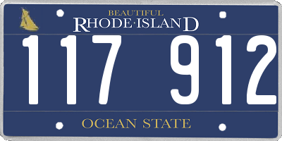 RI license plate 117912