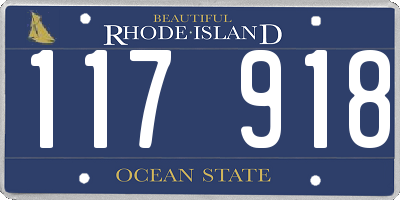 RI license plate 117918