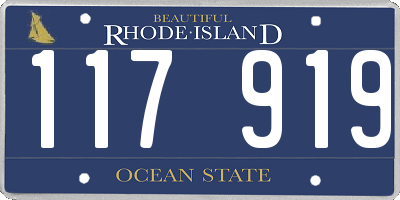 RI license plate 117919