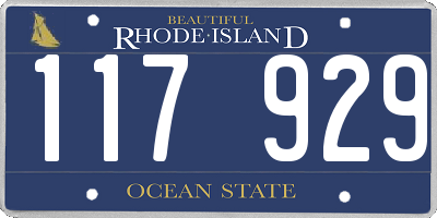 RI license plate 117929