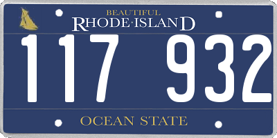 RI license plate 117932