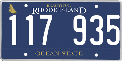 RI license plate 117935