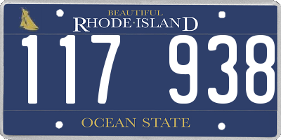 RI license plate 117938