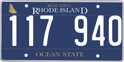 RI license plate 117940