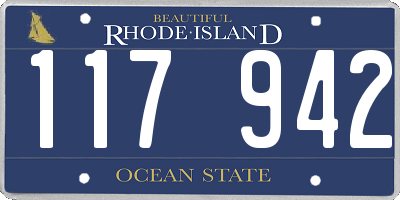 RI license plate 117942
